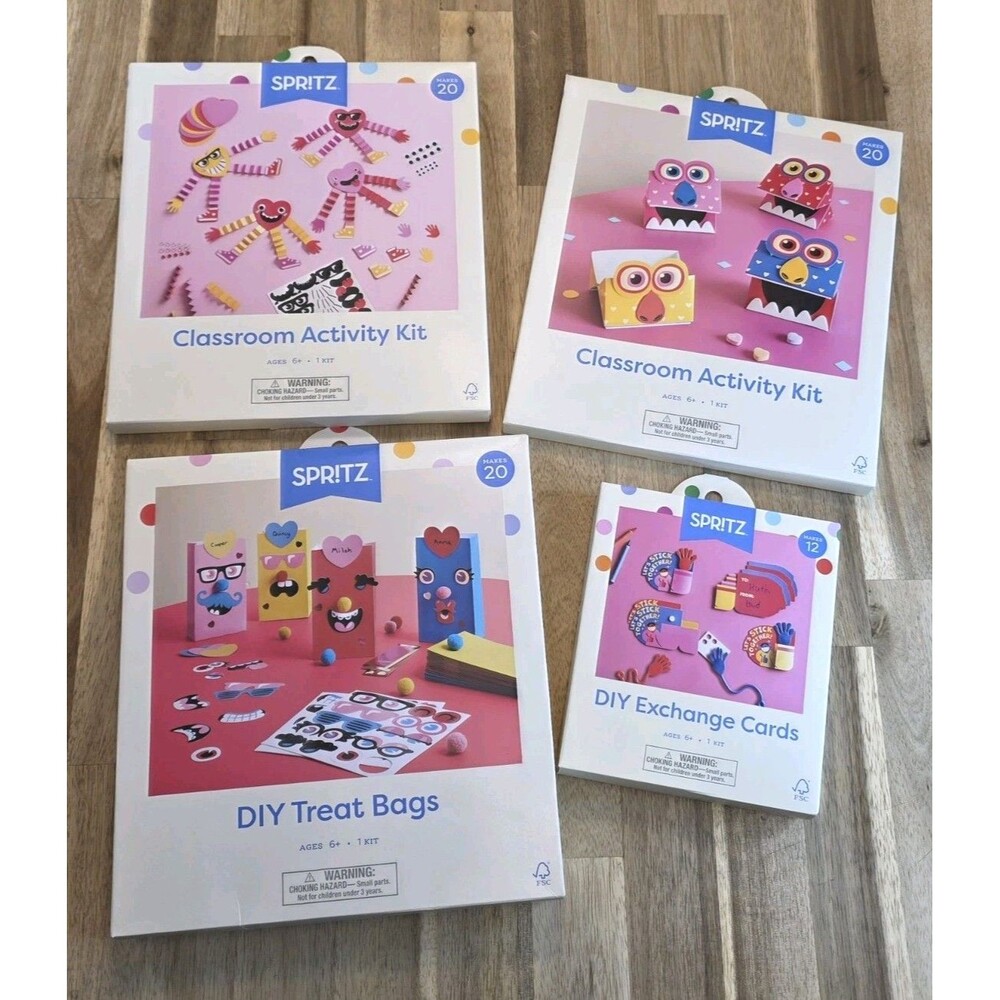 Spritz Kids Craft Lot Classroom Activity Kits DIY Treat Bags Cards 6+ Bundle 4
